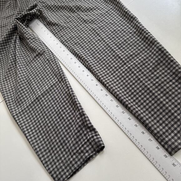 Vintage NWT Chaus Pleated High Waist Tapered Pants Gray Gingham 80s Size 12 - Picture 15 of 16